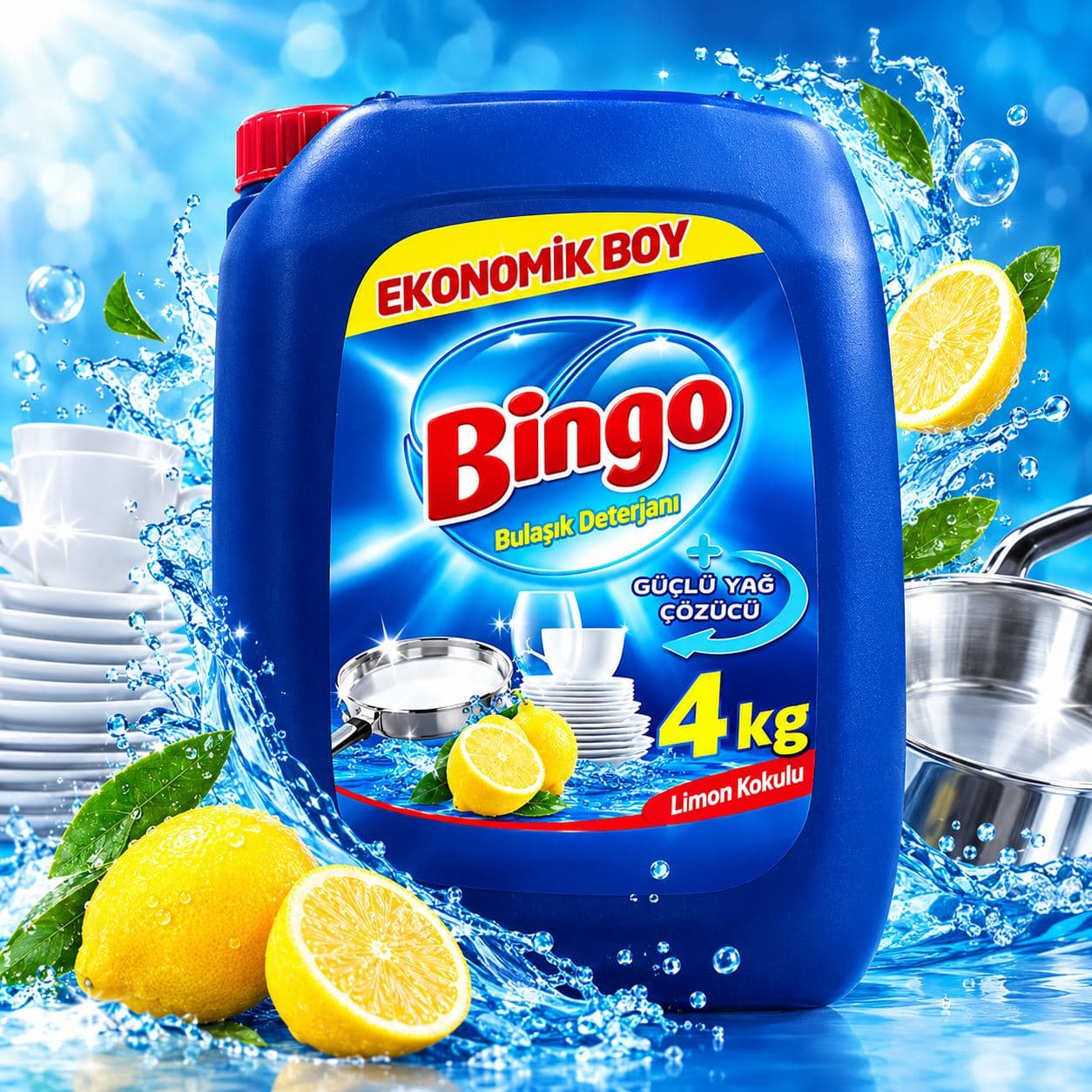 BİNGO BULAŞIK DETERJANI 4 LT