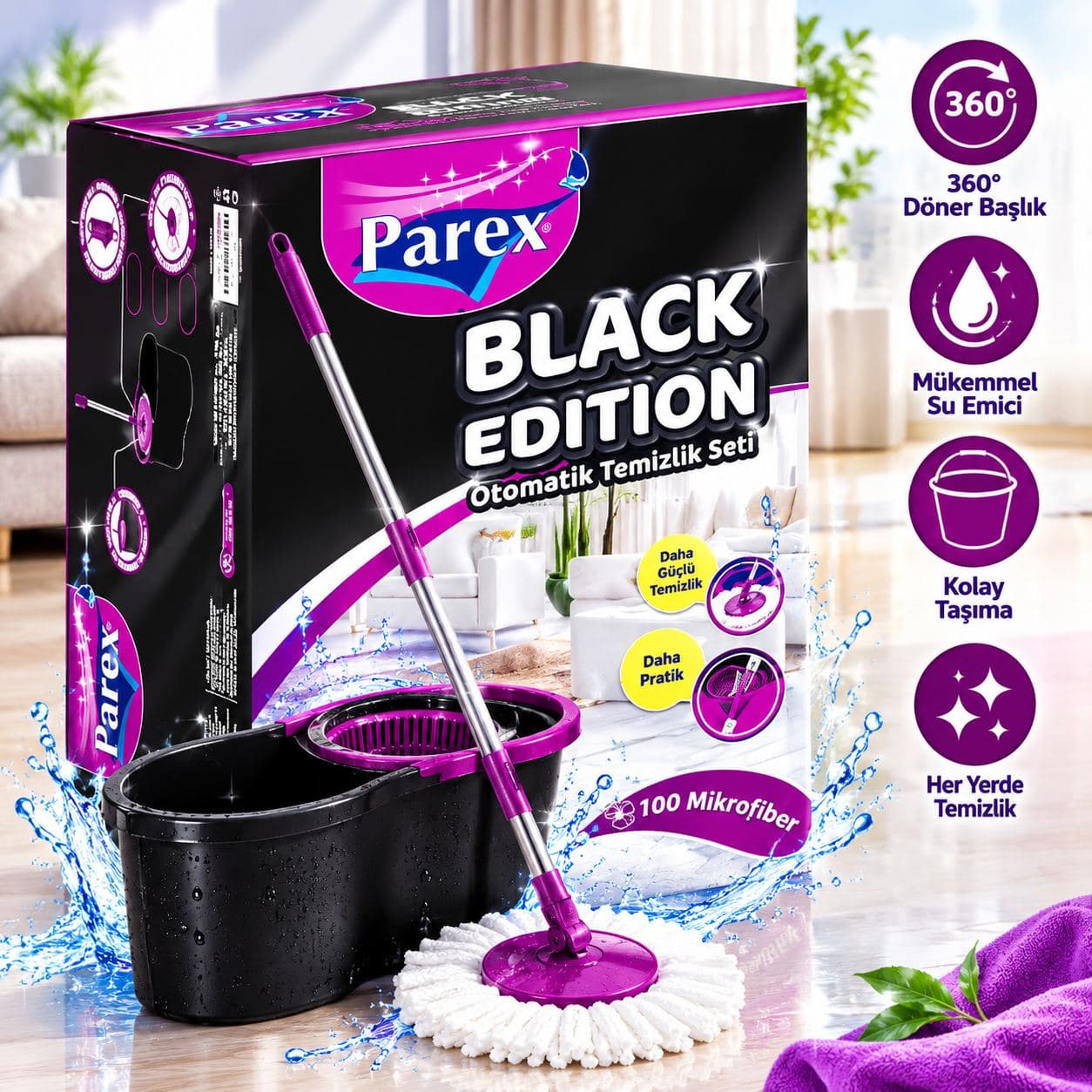 Parex Black Edition Otomatik Temizlik Seti